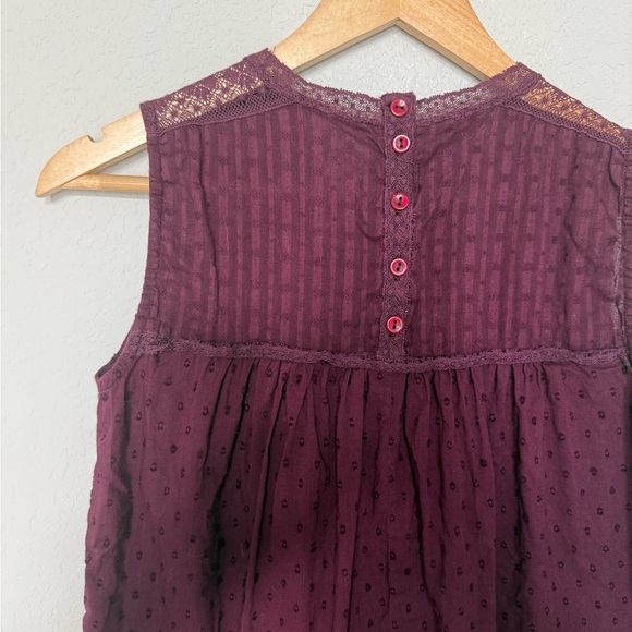 Anthropologie Seen Worn Kept Lace Detail Sleeveless Blouse - Picture 6 of 8